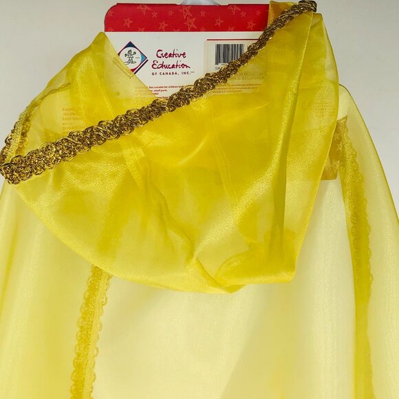 New w/Tag-Great Pretenders Yellow Belle Cape Costume, Size 5-7 (Cape Only) - Picture 6 of 12